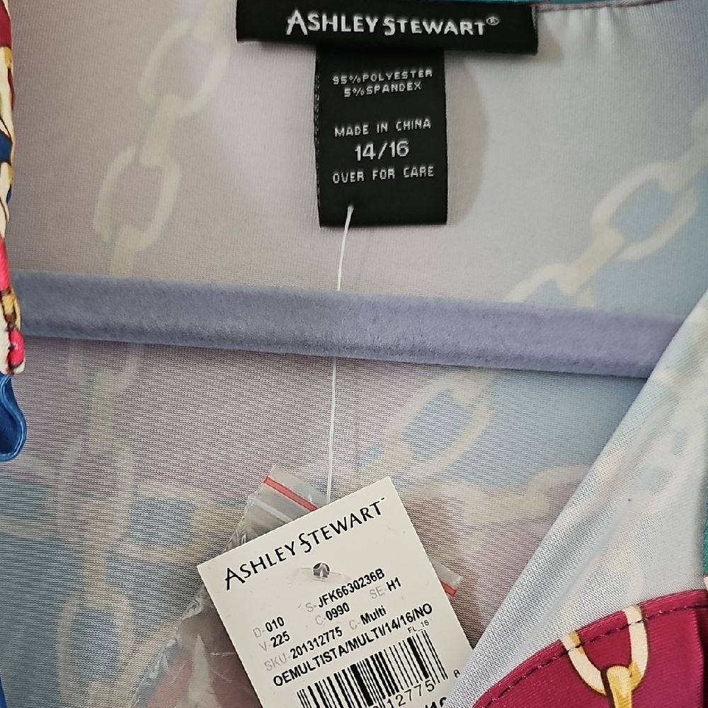Ashley Stewart Multicolor Chain Print Dress - Picture 4 of 6